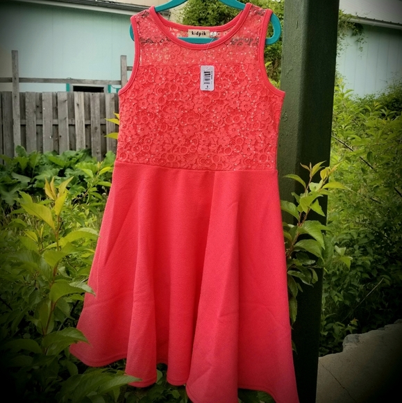kidpik Other - NWT Coral Kidpik Skater Dress